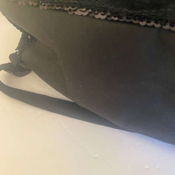 Younique Sequin Backpack Black Silver - Picture 4 of 6